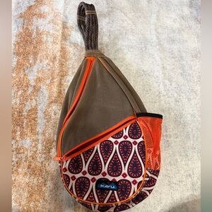Kavu Brown and Orange Paisley Crossbody Paxton Sling